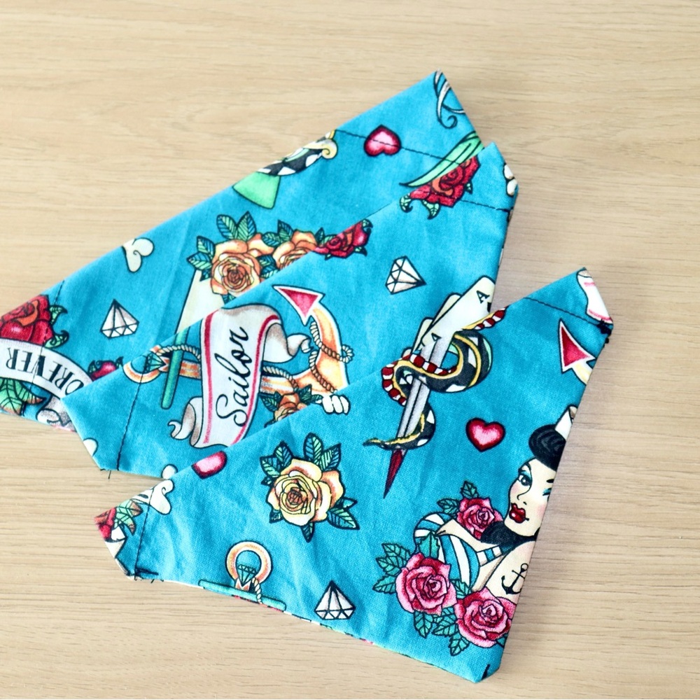Colorful Tattoo Print Bandana